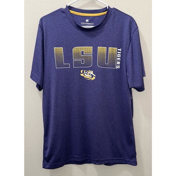 Colosseum Mens Tshirt Size Large LSU Tigers Louisiana SEC Purple Gold - Picture 1 of 8